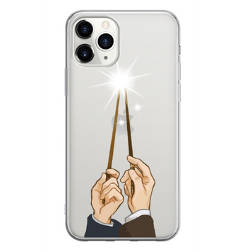 Чехол прозрачный Print POTTERMANIA для iPhone 12 | 12 PRO Wand - ash-mobile.com.ua - фото 1