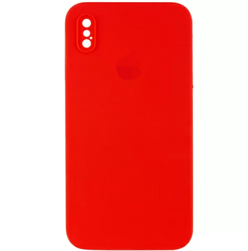 Чехол Silicone Case FULL+Camera Square для iPhone X | XS Red - ash-mobile.com.ua - фото 1