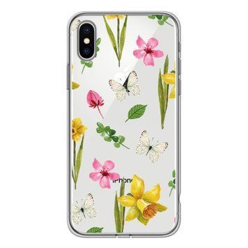 Чохол прозорий Print Butterfly для iPhone XS MAX White - ash-mobile.com.ua - фото 1