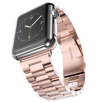 Ремінець Metal old 3-bead для Apple Watch 38mm | 40mm | 41mm Rose Gold - ash-mobile.com.ua - фото 1