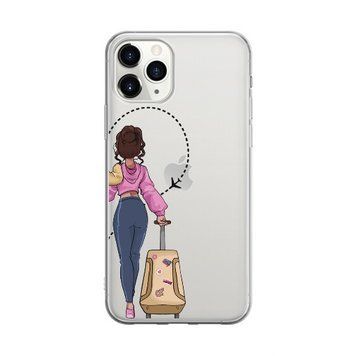 Чохол прозорий Print Adventure Girls для iPhone 14 PRO MAX Beige Bag - ash-mobile.com.ua - фото 1