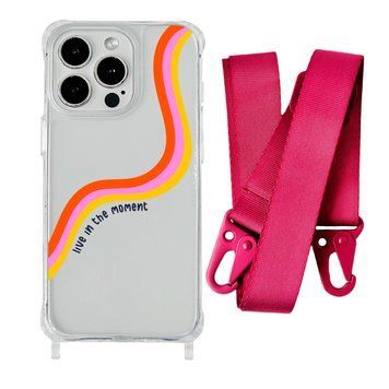 Чохол прозорий з ремінцем Print Mood swings для iPhone X | XS Live in the moment/Rose Red - ash-mobile.com.ua - фото 1