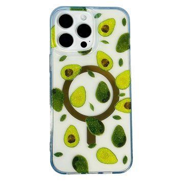 Чохол Transparent Print with MagSafe для iPhone 15 Avocado Green - ash-mobile.com.ua - фото 1