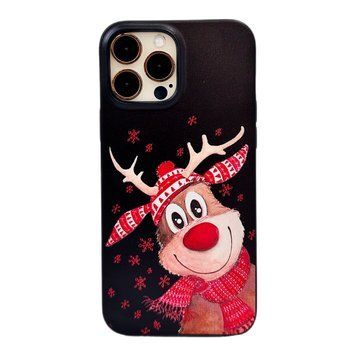 Чохол Silicone New Year для iPhone 14 Plus Happy Deer - ash-mobile.com.ua - фото 1
