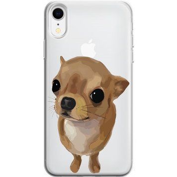 Чохол прозорий Print Dogs для iPhone XR Dog Chihuahua Light-Brown - ash-mobile.com.ua - фото 1