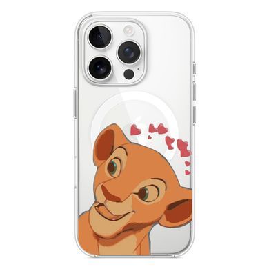 Чохол прозорий Print Lion King with MagSafe для iPhone 16e | 17e Nala Love Red - ash-mobile.com.ua - фото 2