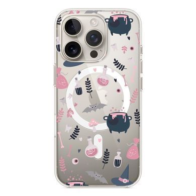 Чохол прозорий Print Halloween with MagSafe для iPhone 17 PRO MAX Potion Pink