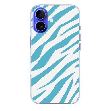 Чохол прозорий Print Animal Blue with MagSafe для iPhone 17 Air Zebra