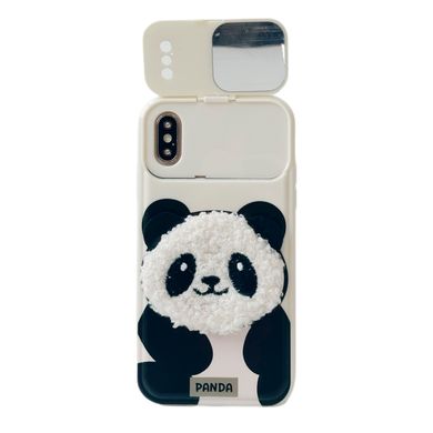 Чохол з закритою камерою для iPhone X | XS Panda Biege купити