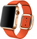 Ремінець Modern Buckle Leather для Apple Watch 38/40/41 mm Orange/Gold купити