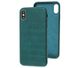 Чехол Leather Crocodile Case для iPhone XS MAX Forest Green купить