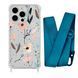 Чохол прозорий з ремінцем Print Flower для iPhone X | XS Floral Dream/Forest Green