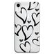 Чехол прозрачный Print Love Kiss для iPhone XR Heart Black купить