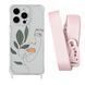 Чохол прозорий з ремінцем Print Leaves для iPhone 11 PRO MAX Face/Pink Sand