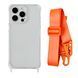 Чохол прозорий з ремінцем для iPhone 18 PRO MAX Orange