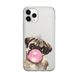 Чохол прозорий Print Dogs для iPhone 11 PRO Pug Gum купити