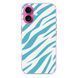 Чохол прозорий Print Animal Blue with MagSafe для iPhone 17 Air Zebra