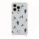 Чохол прозорий з ремінцем Print Happy Nice для iPhone 16 Plus Swallows - ash-mobile.com.ua - фото 1