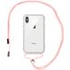 Чохол Crossbody Transparent на шнурку для iPhone X | XS Pink Sand купити