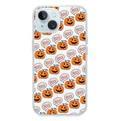 Чехол прозрачный Print Halloween with MagSafe для iPhone 14 Pumpkin Orange