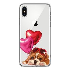 Чехол прозрачный Print Dogs для iPhone X | XS Love Dog купить