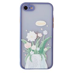 Чохол AVENGER Print для iPhone 7 | 8 | SE 2 | SE 3 Flower Lavander Gray купити
