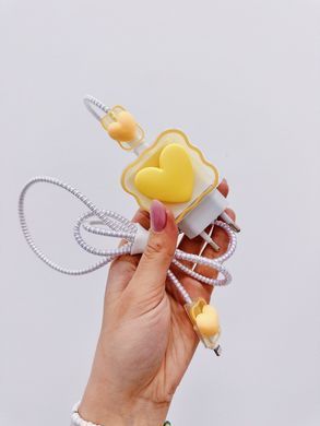 Захисний чохол для блоку ЗП + Кліпса + Пружинка для кабелю Love Yellow - ash-mobile.com.ua - фото 2