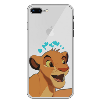Чохол прозорий Print Lion King для iPhone 7 Plus | 8 Plus Simba Love Blue - ash-mobile.com.ua - фото 1