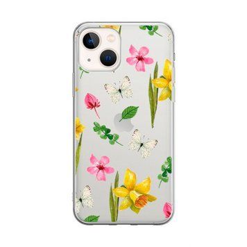Чохол прозорий Print Butterfly для iPhone 15 White - ash-mobile.com.ua - фото 1