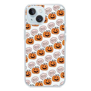 Чохол прозорий Print Halloween with MagSafe для iPhone 14 Pumpkin Orange - ash-mobile.com.ua - фото 1