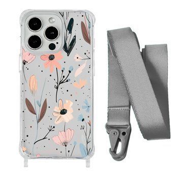 Чохол прозорий з ремінцем Print Flower для iPhone X | XS Floral Dream/Silver - ash-mobile.com.ua - фото 1