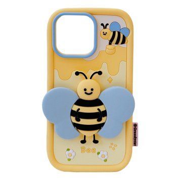 Чехол Greedycat Case для iPhone 15 PRO Yellow Bee - ash-mobile.com.ua - фото 1