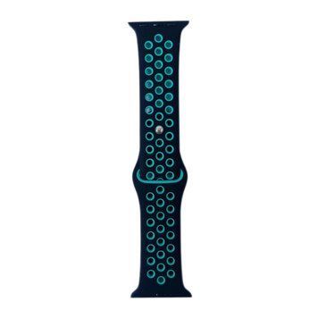 Ремінець Nike Sport Band для Apple Watch 38mm | 40mm | 41mm | 42mm (10 | 11 series) Dark Blue/Sea Blue - ash-mobile.com.ua - фото 1