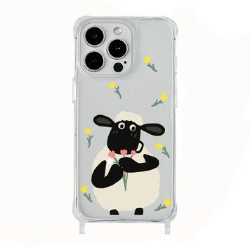 Чехол прозрачный с ремешком Print Happy Nice для iPhone 11 PRO Sheep - ash-mobile.com.ua - фото 1