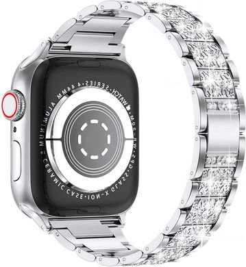 Ремінець 3-bead Diamond Metal Band для Apple Watch 38/40/41 mm Silver