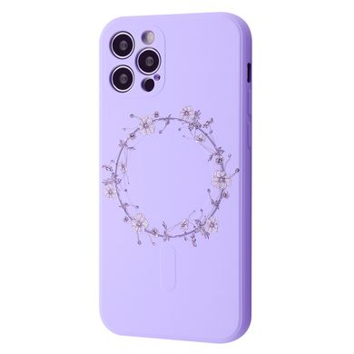 Чохол WAVE Minimal Art Case with MagSafe для iPhone 13 PRO Light Purple/Wreath