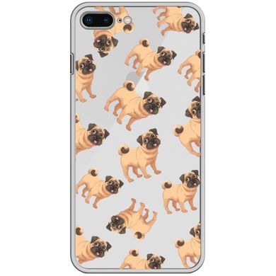 Чохол прозорий Print Animals для iPhone 7 Plus | 8 Plus Pug купити