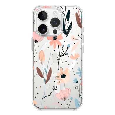 Чехол прозрачный Print Flower with MagSafe для iPhone 16 PRO Floral Dream - ash-mobile.com.ua - фото 2