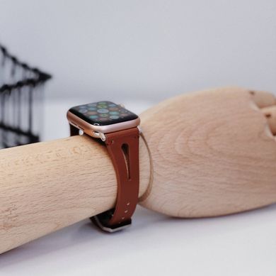 Ремінець Leather V Model для Apple Watch 38/40/41 mm Brown купити