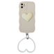 Чехол Волнистый с держателем сердцем для iPhone 11 Antique White