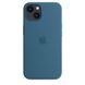 Чохол Silicone Case Full OEM+MagSafe для iPhone 13 MINI Blue Jay