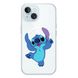 Чехол прозрачный Print Blue Monster with MagSafe для iPhone 15 Plus Happy