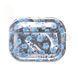 Чехол Flower Case для AirPods 3 Blue/Silver