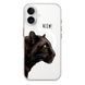 Чохол прозорий Print Meow with MagSafe для iPhone 17 Pantera Black