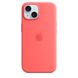 Чехол Silicone Case Full OEM+MagSafe для iPhone 15 Guava