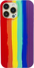 Чехол Braided Rainbow Case Full для iPhone 13 PRO Red/Purple