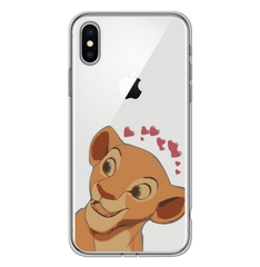Чохол прозорий Print Lion King для iPhone XS MAX Nala Love Red купити