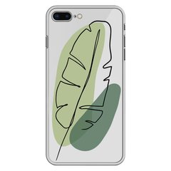 Чохол прозорий Print Leaves для iPhone 7 Plus | 8 Plus Green купити
