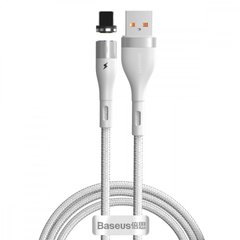 Кабель Baseus Zinc Magnetic Safe Fast Charging Lightning 2.4A (1m) White купити