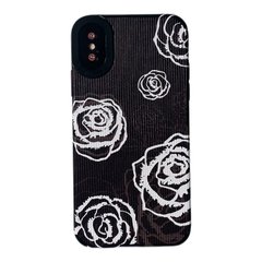 Чохол Ribbed Case для iPhone XR Rose Black/White купити